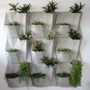 Ver imagem 2 de Kit 2 Vasos Modulares de Parede 50x18cm Favo Japi