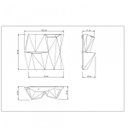 Ver imagem 3 de Kit 2 Vasos Modulares de Parede 50x18cm Favo Japi