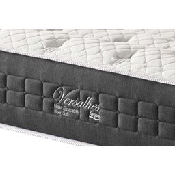 Cama Box Queen: Colchão Molas Anjos MasterPocket Ensacadas Versalhes + Base CRC Courano Branco(158x1 - 2