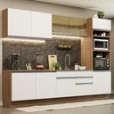 Ver imagem 1 de Armário de Cozinha Completa 310cm Rustic Branco Glamy Madesa 01