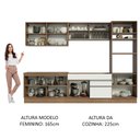 Ver imagem 6 de Armário de Cozinha Completa 310cm Rustic Branco Glamy Madesa 01