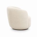 Ver imagem 4 de Kit 2 Poltronas Decorativas Sala de Estar Melissa Giratória Bouclê Off White M1 - Monari Design