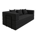 Ver imagem 3 de Sofá Loft na Caixa a Vácuo Moderno 2 Lugares 160cm Compacto Bouclê Preto - Vimont Moveis