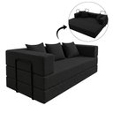 Ver imagem 7 de Sofá Loft na Caixa a Vácuo Moderno 2 Lugares 160cm Compacto Bouclê Preto - Vimont Moveis