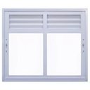 Ver imagem 1 de Janela de Alumínio Branco Vitro de Correr 2 Folhas Móveis com Ventilação sem Grade Classic-120lx100a