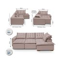 Ver imagem 4 de Sofá De Canto 5 Lugares 270cm Retrátil E Reclinável Rose