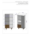 Ver imagem 4 de Cristaleira 1 Porta com LED com Espelho MDF/MDP 180cm x 90.5cm Adega Marrom Fendi Carvalho Elba