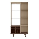 Ver imagem 3 de Cristaleira 1 Porta com LED com Espelho MDF/MDP 180cm x 90.5cm Adega Marrom Fendi Carvalho Elba
