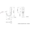 Ver imagem 4 de Acabamento para Registro Deca e Similares 3/4 Gali e Cabide Idea Docol