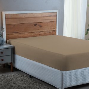Lençol Super King 300 Fios Algodão Ultra Macio com Elástico Avulso:avela