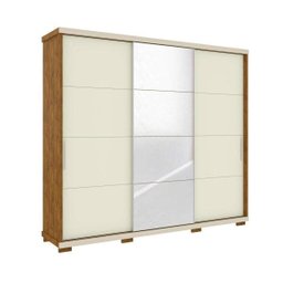 Guarda-Roupa Casal com Espelho 3 Portas de Correr Barcelona Móveis Robel - 3