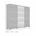 Ver imagem 4 de Guarda-Roupa Casal com Espelho 3 Portas de Correr Barcelona Móveis Robel