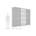 Ver imagem 5 de Guarda-Roupa Casal com Espelho 3 Portas de Correr Barcelona Móveis Robel