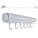 Ver imagem 1 de Varal de Parede Retratil 5 Cordas 6 Ganchos Extensivel Automatico Ajustavel Secador de Roupa Casa Ap