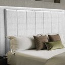 Ver imagem 2 de Cabeceira Opala Cama Box Casal 140cm Linho Cinza Claro - SSX Multicoisas