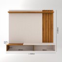 Ver imagem 5 de Painel Ripado para TV 65 Polegadas Suspenso Home Vegas Pérola e Canela