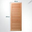 Ver imagem 3 de Folha de Porta Maciça em Eucalipto Acabamento Natural 210x82cm PM09 Veneziana Cruzeiro Portas