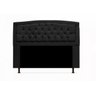 Conjunto Cabeceira Geovana e Recamier Veneza Baú King 195 Cm Suede Preto - Incasa Decor - 2