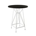 Ver imagem 4 de Jogo Mesa Bistrô Eames Preta 60Cm 2 Banquetas Amarela Base Ferro Branco - Cor: Preto