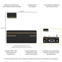 Ver imagem 4 de Armário de Cozinha Compacta 220cm com Rodapé Veneza Multimóveis V2109 Preto/Dourado