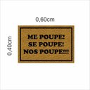 Ver imagem 2 de Tapete Divertido Me Poupe Se Poupe Nos Poupe! Ouro e Preto.