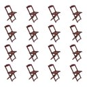 Ver imagem 2 de Kit 4 Jogos de Mesa com 4 Cadeiras de Madeira Dobravel 70x70 Móveis Guara - Imbuia