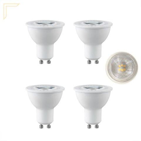 4 Lampada De Led Dicroica Neutro 6W Mr16 GU10 4000k Lup10
