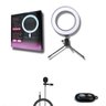 Conjunto Audiovisual - Ring Light 6 Polegadas + Tripé de 16cm Incluso + Lapela + Disparador de Fotos - 1