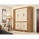 Ver imagem 3 de Guarda Roupa Casal 8 Portas com Pés New Realce Amêndola Off White 84020 Demóbile