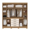 Ver imagem 4 de Guarda Roupa Casal 8 Portas com Pés New Realce Amêndola Off White 84020 Demóbile