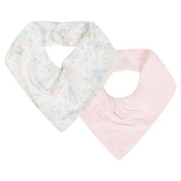 Kit com 2 Babadores Bebê Florescer Rosa/liso - 1