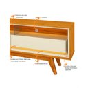Ver mais imagens de Conjunto Painel Ripado Tv até 75 e Rack Pés Madeira Duque Cor:madeira