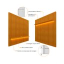 Ver imagem 3 de Conjunto Painel Ripado Tv até 75 e Rack Pés Madeira Duque Cor:madeira