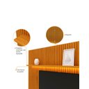 Ver imagem 5 de Conjunto Painel Ripado Tv até 75 e Rack Pés Madeira Duque Cor:madeira
