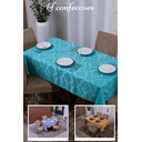 Ver imagem 3 de toalha de mesa quadrada 4 lugares tecido jacquard 1,35x1,50:bege