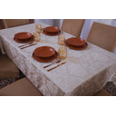 Ver imagem 1 de toalha de mesa quadrada 4 lugares tecido jacquard 1,35x1,50:bege