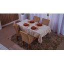 Ver imagem 2 de toalha de mesa quadrada 4 lugares tecido jacquard 1,35x1,50:bege