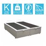 Base Cama Box Baú Bipartido King Size Corino Branco 43x193x203 - 2