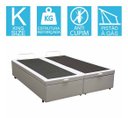 Ver imagem 2 de Base Cama Box Baú Bipartido King Size Corino Branco 43x193x203