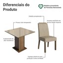 Ver imagem 4 de Conjunto Sala de Jantar Tampo de Vidro 4 Cadeiras Rustic/crema/imperial Sines Madesa
