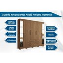 Ver imagem 2 de Guarda Roupa 8 Portas (2 C- Espelho) e 6 Gavetas C- Pés Master 8.6 Jatobá-areia - Santos Andirá