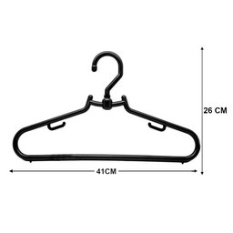 Kit 50 Cabides Reforçados Para Roupas Pesadas Cabide Giratório Preto Para Vestidos Ternos e Exposito - 4