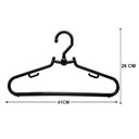 Ver imagem 4 de Kit 50 Cabides Reforçados Para Roupas Pesadas Cabide Giratório Preto Para Vestidos Ternos e Exposito