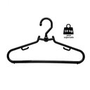 Ver imagem 5 de Kit 50 Cabides Reforçados Para Roupas Pesadas Cabide Giratório Preto Para Vestidos Ternos e Exposito