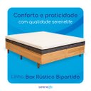 Ver imagem 4 de Cama Box Rústica Queen Size Bipartida Serenelife - Natural