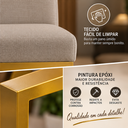 Ver imagem 5 de Kit 2 Banquetas Altas para Balcão com Encosto - Balcão – Cozinha - Bege