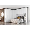 Ver imagem 5 de Módulo de Quarto Casal Guarda Roupa C- 1 Porta Rizon-linea Neve - Novo Horizonte