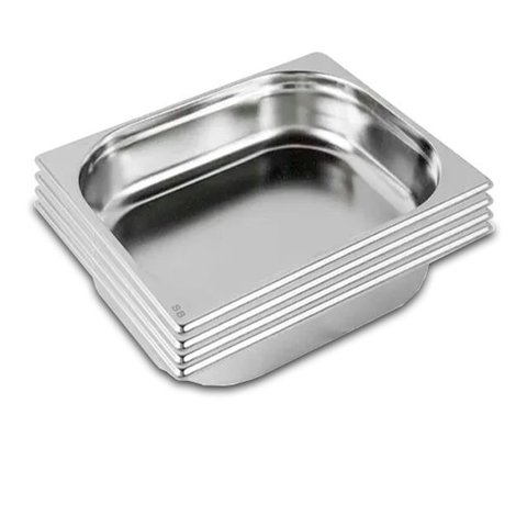 Conj 4 Cubas Gastronômicas em Inox Gn 1/2x65 Mm 3,8 Litros sem Tampa Sb