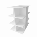 Ver imagem 5 de Balcão Central com Nichos para Loja Comércio Modular Lojas Academias Branco