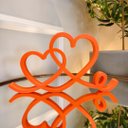 Ver imagem 4 de Estatueta Coração Romance 26cm - Decoração Casal Quarto Sala - Cor: Laranja